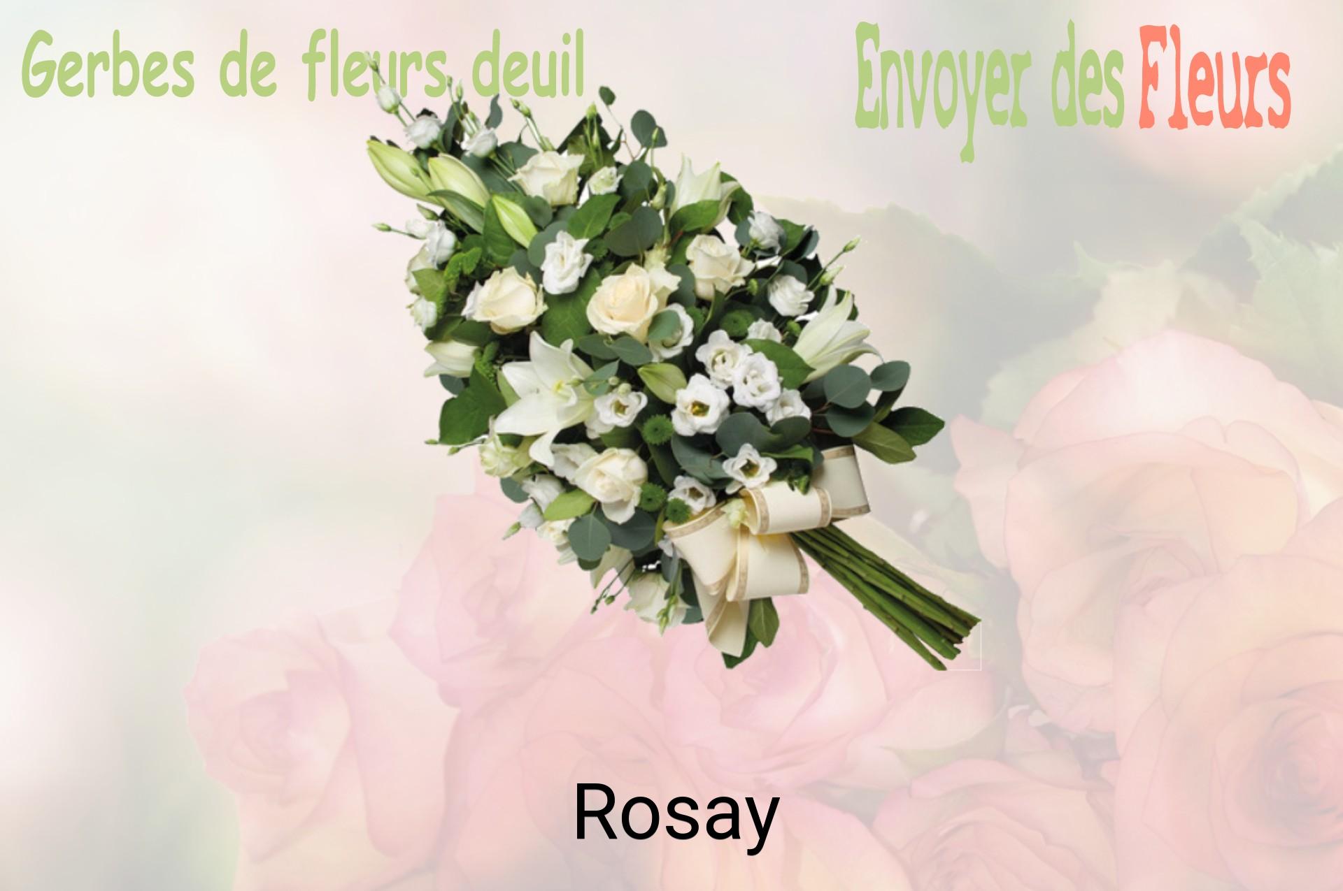 Gerbe de fleurs de deuil livrée à Rosay